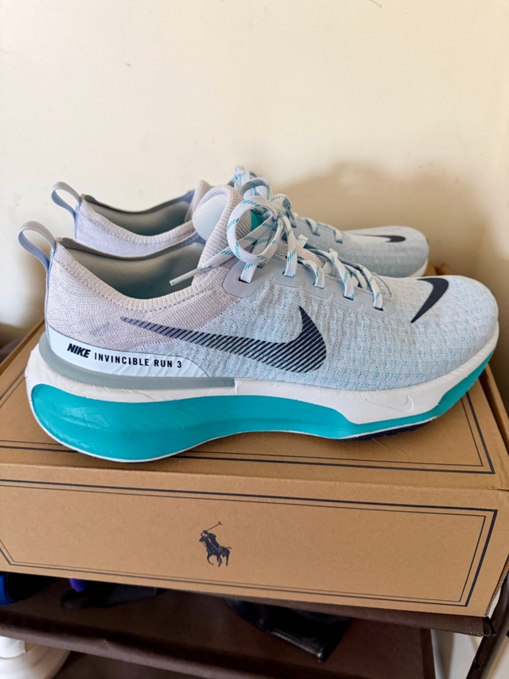 Nike Invincible Run 3 Men's Running Shoes - Light Blue & Teal - Picture 5 of 5